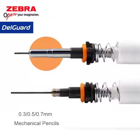 Japan Mechanical Pencil ZEBRA DelGuard 0.3/0.5/0.7mm Continual Lead Multi Color Automatic Pen Aesthe