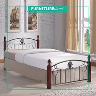 Furniture Direct KINGSTON solid wooden post single size metal bed frame/ katil/ katil single/ katil besi