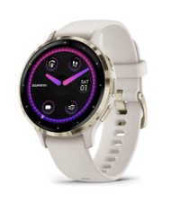 Garmin - Venu 3s Ivory with Soft Gold Buckle
