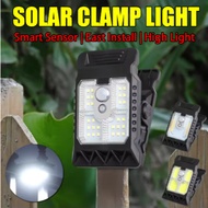 🇲🇾 Outdoor LED Solar Clip Light Portable Waterproof Body Sensor Lamp Courtyard Garden Lamp Patio Hom