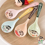 [Only a spoon]Crayon Shin-chan kitchen utensils ceramic large soup spoon for serving soup and porrid