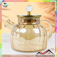 - One Two Cups Teapot Pitcher Teapot Heat Resistant Borosilicate Fire 1L - BR-383 -
