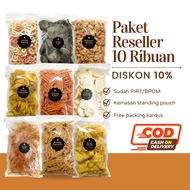 Paket Reseller 1 Dus Snack 10 Ribuan Part 2 / Cemilan Camilan Asin