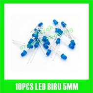 10PCS LED 5MM SUPER BRIGHT BLUE DISFFUSEDbiru