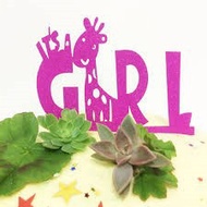 A031 IT'S A GIRL! CAKE TOPPER (1 PC)