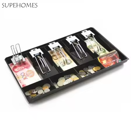 Insert Money Store Store for Cash register box 3/4/5compartments Cashier Box Coin Drawer box Cash Re