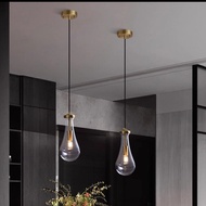 High efficiency VH Small Size Modern American Raindrop Glass Chandelier Creative Brass Hanging Ceili