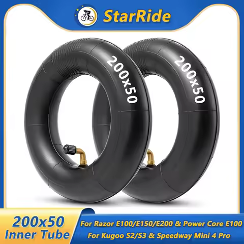 200x50 Inner Tube for Razor E100/E150/E200 Power Core E100 Kugoo S2/S3 Speedway Mini 4 Pro E-Scooter