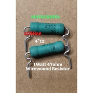 1Watt 47ohm 1W 47ohm Wirewound Resistor MATSUSHITA 4*12