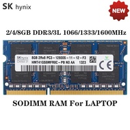 SK Hynix 2GB/4GB/8GB DDR3L 1600Mhz/1333Mhz/1066Mhz PC3L-12800S  memory for laptop RAM Memory 1.35V low voltage