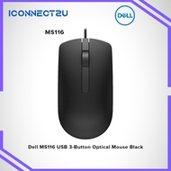 Dell MS116 3-Button USB Optical Mouse Black