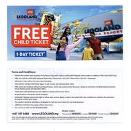 LEGOLAND MALAYSIA 1 DAY KIDS TICKET  ( PLS read the T&amp;C )