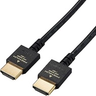 Elecom 1.5m Premium 4K 2K (60P) UltraHD 3D Full HD Slim Type Cable Black DH-HDP14ES15BK