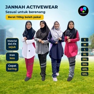 Asyiqmuslim  Baju Sukan Wanita ( Set Baju + Seluar) JANNAH Pakaian Sukan Muslimah