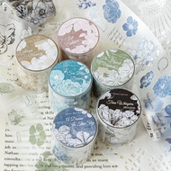 Washi Tape 40mmx2m Seri Cetakan Bunga Kecil (Kiss-Cut) Sticker Aesthetic Dekorasi Journal Vintage Re