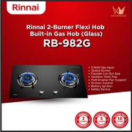 Rinnai Flexi 2-Burner Built-in Gas Hob (88cm) RB-982G / Rinnai Gas Stove RB982G / OWN FLEET DELIVERY