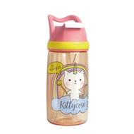 Samily - 12oz 兒童吸管水樽 - 貓咪