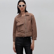 大口袋金屬環仿皮草騎士外套(咖啡)│Who Cares 台灣服飾品牌