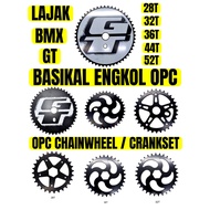BICYCLE CHAINWHEEL CRANKSET ENGKOL BASIKAL OPC 28T 32T 36T 44T 52T GT BMX MTB FIXIE LAJAK