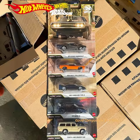 In Stock Original Hot Wheels HNW46 Fast & Furious 1970 DODGE CHARGER R/T 2010 BMW M5 1:64 Scale Die-
