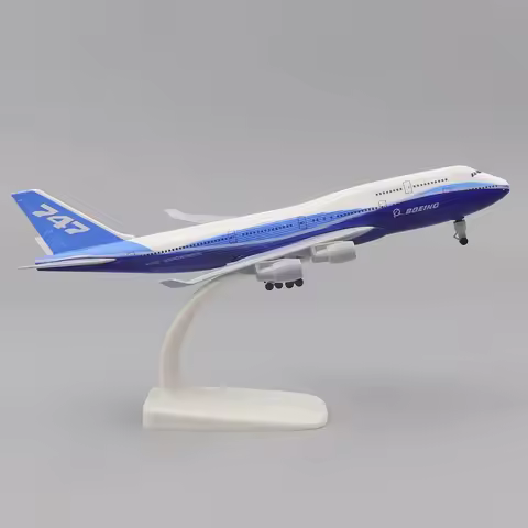 20CM Boeing 747 Plane Airplane Model Aircraft Metal Diecast Planes w Wheels Original B747 Toys Aircr