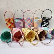 Woven Bag Plastic Yeti Glass With Balcony Pattern Water Bottle 30-Inch Line