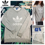 adidas Originals Sweatshirt gray Sweater Long-Sleeved Shirt Authentic Brand 1 Second Hand Imported From USA *This Winter Hug Who
