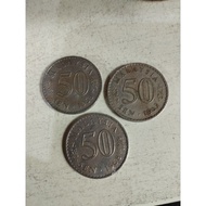 50 sen tahun 1967(1keping) tahun 1968 (2 keping)
