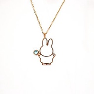 【Pinkoi x miffy】Miffy 海藍寶石奧地利水晶項鍊 | 三月誕生石