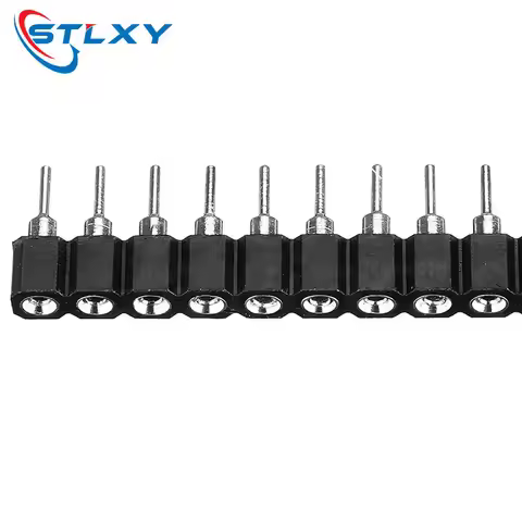 5pcs 1x40P 2.54mm Round Hole Female Header Tin Single Row 40Pin 0.1" Breakable Stackable PCB IC Crys