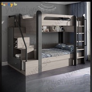 Loft Bed Nordic Modern Minimalism Bunk Bed Large Space Storage Bunk Bed For Kid Solid Wood Furniture