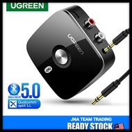 Ugreen Bluetooth RCA Receiver 5.0 aptX LL 3.5mm Jack Aux Wireless Adapter Music for TV Car RCA Bluet