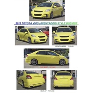 Toyota vios NCP93 aventador bodykit body kit front side rear skirt bumper lip 2009 2010 2011 2012