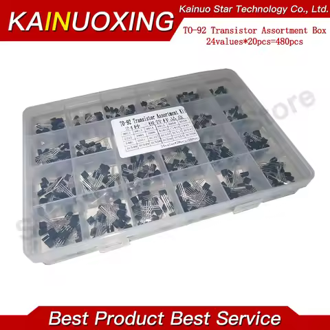 24 Values TO-92 Transistor Assortment Assorted Kit Each BC327 BC337 BC517 BC547 BC548 BC549 2N2222 3