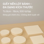 [500 sheets] Double-sided non-stick dumpling liners - round baking parchments, cake base liners, con