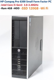 HP Compaq Pro 6300 Small Form Factor PC -intel Core i5 Gen3  3.0-3.40GHz -Ram 4GB -HDD SSD 120GB -Wi