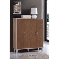 4 Feet 4 Door Solid Storage Cabinet Wardrobe Wood