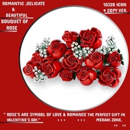 bouquet of roses 10328 ,gift ,decoration ,collection ,brick ,block lego compatible ,for boy & girl,f