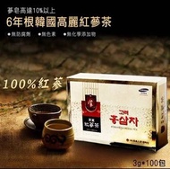 韓國製超熱銷6年根韓國高麗紅蔘茶 [1盒100包]