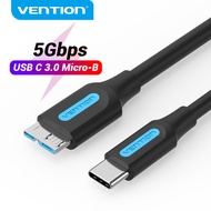 Vention สายเคเบิ้ล สายUSB C to USB 3.0 Micro B Cable 5Gbps Fast Transfer Rate for Samsung Galaxy S5 