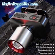 1200lumens Zoomable Headlamp With A Type-c Charging Port 2025-plastic Lighting Headlights E2f2