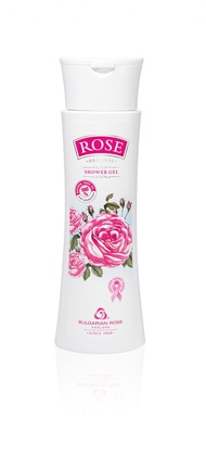 Bulgarian Rose Body Wash with Natural Rose Oil, Moisturizing Rose Shower Gel, Cleansing and Nourishi