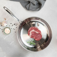 Chảo Inox 5 Lớp Cao Cấp Đúc Liền Đáy Từ Scanpan Fusion5 20/24/26/28cm Inox 18/10 An Toàn Cho Sức Khỏ