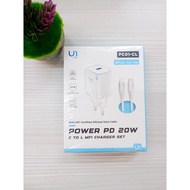 U1me 20W MFI iPhone Charger Adapter With Type C to iPhone 27W Fast Charging Cable 100CM