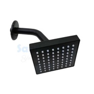 HITAM 4b square black wall shower - minimalist 4 inch rectangular shower wall - 4B wall shower