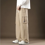 Veidoo Cargo Pants Men multi-pocket Trend Retro Cargo Pants Loose Straight Casual Pants Seluar kargo lelaki