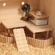 【Ready stock】Hamster Platform Stair Toys Hiding House Running Wheel Golden Bear Furniture Luding Chi