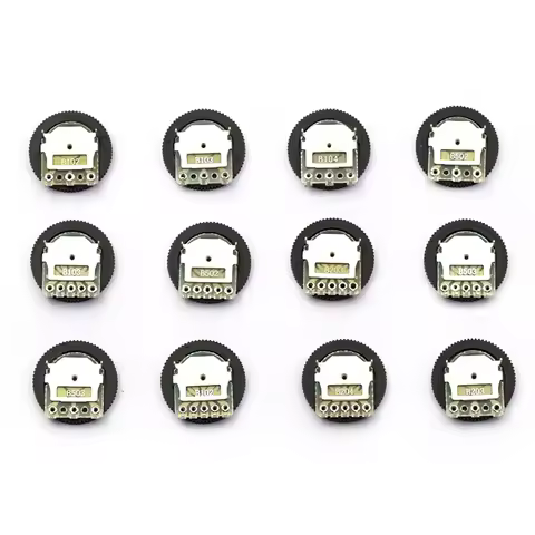 10pcs 3pin 5pin tuning potentiometer B102 B103 B203 B503 B202 B502 B104 1K 10K 20K 50K 16*2 Gear Dia