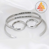 [Engraved on request] DW v1 unisex Cuff Ring 316L stainless steel doublebag