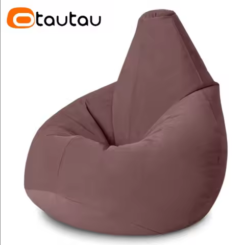 OTAUTAU Soft Milk Velvet Bean Bag Cover Pear Shape DD217【No Filler!You Need To Fill It By Yourself !